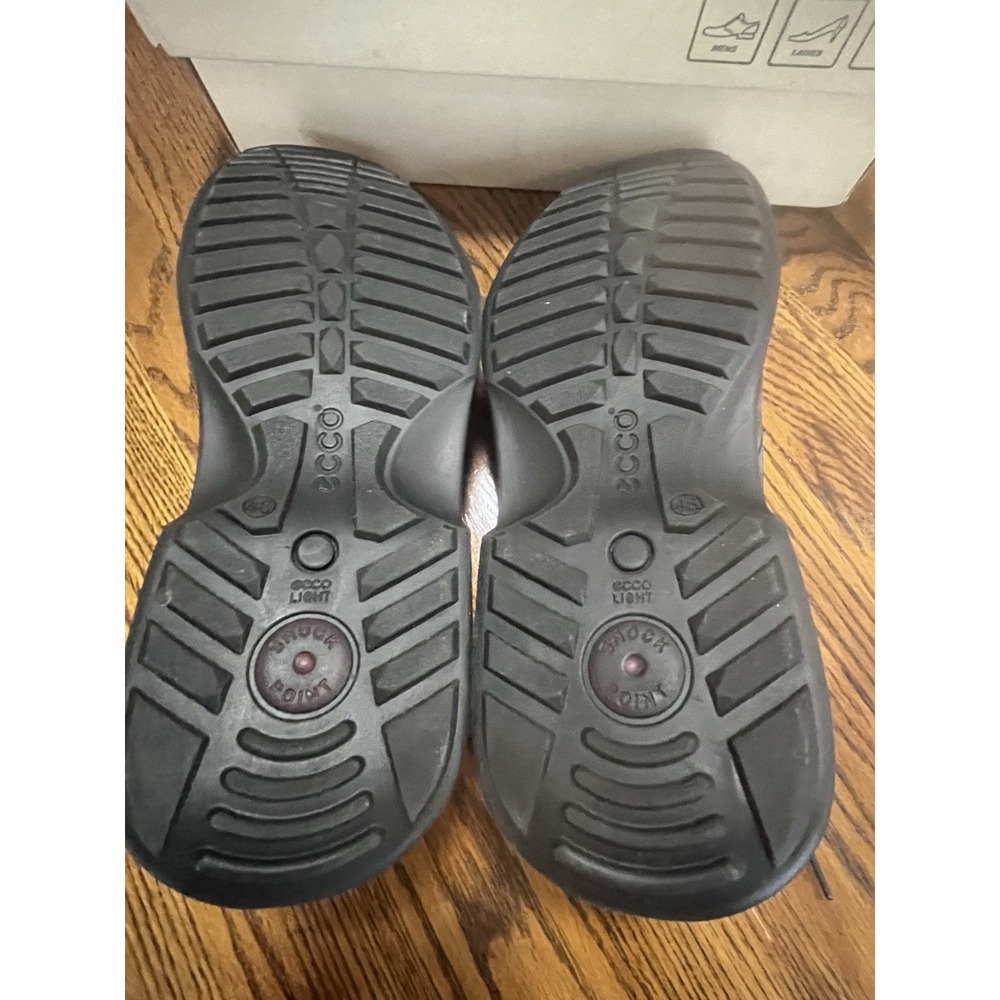 ECCO Light Neoflexor Shock Point Black Leather Lace Up Comfort Shoes 46, 12-12.5 - Picture 7 of 10